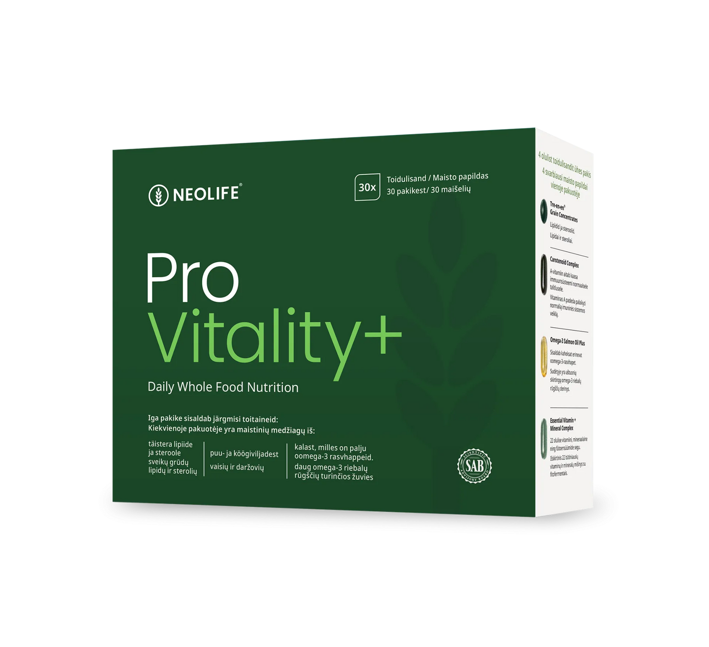 Pro Vitality Plus - "NeoLife" kompleksinis mitybos papildas (1x30 maišelių)