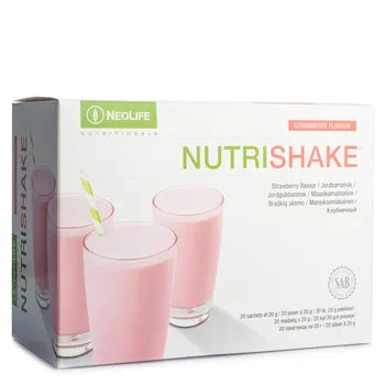 NutriShake - "NeoLife" baltyminis kokteilis Braškių skonio (20 maišelių po 20 g)